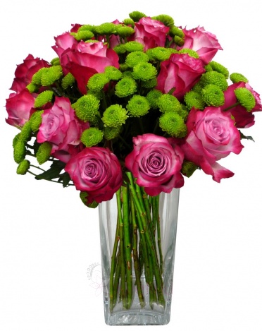 Mixed bouquet of purple roses, santini - Purple rose, santini