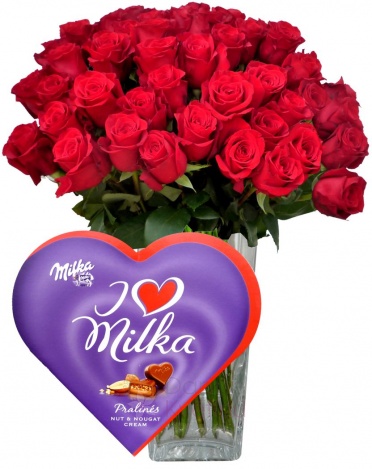 Květinový set 3 - roses, milka