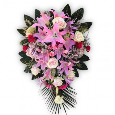 Funeral arrangement - red gerberas