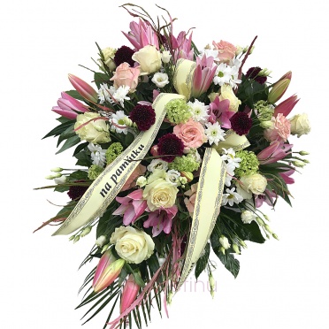 Funeral arrangement - red gerberas